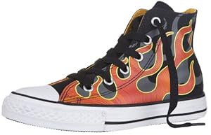 Converse Chuck Taylor Hi Flame Boys Shoes Black/red 12 M