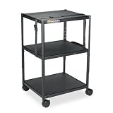 GBC-COMMERCIAL & CONSUMER GRP / Ten-in-one adjustable-height av cart, 3 shelves, 3 outlets, 28wx24d, graphite / QRT88254 / Sold as 1 Each / Mfr Part # 88254 \*/ Ten-in-one adjustable-height av cart, 3