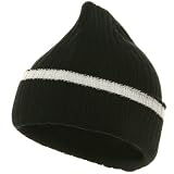 Knit with Cuff and Stripe - Black White W31S19C