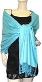 Pashmina/Silk Shawl Blue Atoll