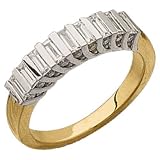 1.00 Ct.T.W. Sparkling Baguette cut Diamonds, 14Kt. Two Tone Gold