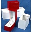 3 Red Leather Bracelet Watch Boxes Gift Displays