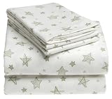 Novelty Stars 100% Cotton Luxury Flannel Twin Duvet Cover, Lotus