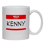 HELLO my name is KENNY Mug for Coffee / Hot Beverage (choice of sizes and colors)