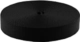 1" Inch 10 Yards Black Nylon Heavy Webbing