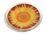 Peggy Karr 6-Inch Glass Tuscany Sunflower Plate