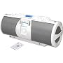 iLive Portable 2.1-Channel CD Boombox with Docking Station for iPod (White)