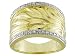 TEXTURED DIAMOND ACCENT 18KT OVER STERLING SILVER RING
