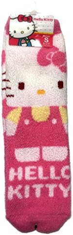 Hello Kitty Woman's Plush Socks Pink Small (Shoe Size 5 1/2 - 7)
