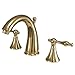 Kingston Brass KS2972NL+ Naples Widespread Lavatory Faucet, Polished Brass