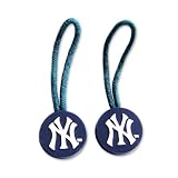 New York Yankees Zipper Pull Charm Tag Set Luggage Pet ID MLB