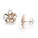 Plumeria Earrings with Diamonds in 14K Rose Gold -