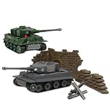 2 Flashing Combat Tank RC Mini German Tiger I Tanks R/C 1:70 Infrared Battle Tank
