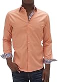 Stone Rose Orange Glencheck Woven Cotton Shirt for Men
