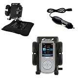 Auto Bean Bag Dash Holder with Car Charger for the RCA M4102 Opal Digital Media Player – uses Gomadic TipExchange Technology