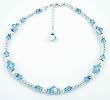 March Aquamarine .925 Sterling Silver Anklets - Adjustable Beaded Birthstone Ankle Bracelets