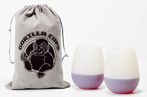 Silicone Valley Silicone Wine Glasses 12 ounce, Set of 2
