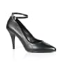 VANITY 431 4" Ankle Strap Pump, Black Pu-Size 12
