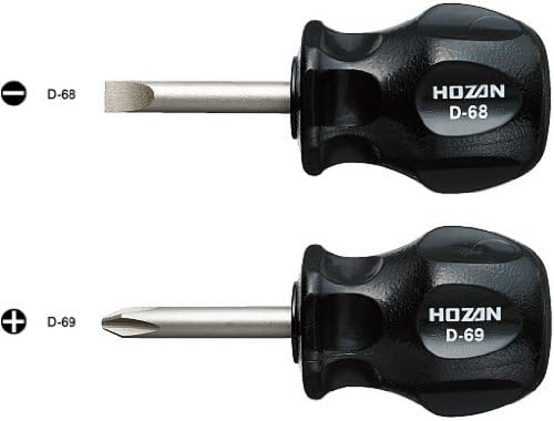 Stubby Screwdriver Set (Slotted 6.0mm and JIS+2) Made in Japan