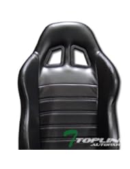 Automotive Parts and Accessories: 1P Universal Jdm-Sp Black Pvc Leather Car Racing Bucket Seat+Slider Jap Vehicle - JL