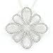 Ramona Singer Sterling Silver Pierced Flower Necklace with Crystal CZ Stones