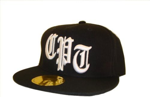 Academy Fits Compton Snapback Flat Bill Baseball Cap (One Size, Black / White)