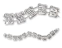 Clearly Charming Ten Commanments Religious Christian Jewish Faith Antique Silver Bracelet