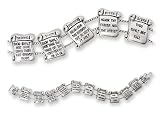 Clearly Charming Ten Commanments Religious Christian Jewish Faith Antique Silver Bracelet