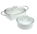 CorningWare French White 5-Piece Serving Bake and Serve Set