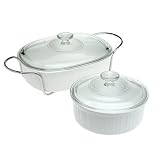 CorningWare French White 5-Piece Serving Bake and Serve Set by CorningWare