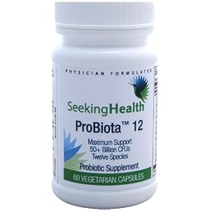 ProBiota 12 Maximum Support Probiotic - 50 Billion CFUs - 60 Vegetarian Capsules - Dairy... by Seeking Health