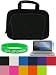 2n1 Combo - Double Memory Foam Case with Front Pocket + Screen Protector - Compatible with ASUS Eee PC 1000 1000HA 1000HE 1000HD 10-Inch Netbook ( Laptop NOT included) + Bonus Young Micro TM Live Green Wristband