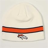 Denver Broncos White Band Stripe Beanie