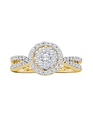 0.50CTW ROUND DIAMOND LADIES FLOWER RING