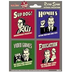  Retro Spoofs Homies Video Games Education Sticker Set BSC16