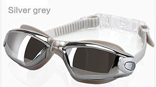 1Pc Men Women Anti Fog Uv Protection Swimming Goggles Electroplate Waterproof Swim Glasses - Silver Gray