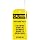 Brady 76168 5-3/4" Height, 3" Width, B-851 Economy Polyester, Black On Yellow Color Blank Accident Prevention Tags (Pack Of 25)