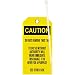 Brady 76168 5-3/4" Height, 3" Width, B-851 Economy Polyester, Black On Yellow Color Blank Accident Prevention Tags (Pack Of 25)
