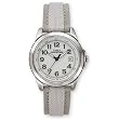 Timex 42471 Women's Round Analog Silver-Tone Expedition Sport Watch with Genuine Leather and Cloth Accent Band