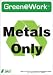Zing Eco Environmental Awareness Sign, Header "Green at Work", "Metals Only" with Recycle Symbol, 5" Width x 7" Length, Self Adhesive Eco-Poly, Black/Green/White (Pack of 5)