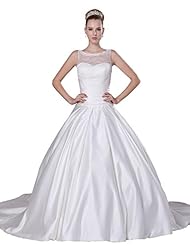 Taffeta Beaded Jeweled   Ball Gown Wedding Dress 