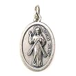 Divine Mercy Oxidized Medal in English or Spanish - MADE IN ITALY