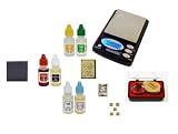 Custom Scrap Jewelry Organizer Tools-Kit with Box of 6 Bottles Test Acids, Jewlery Scale, Reference Samples and More