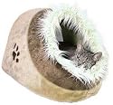 Minou Cuddle Cat Cave Fluffy Cosy Igloo Small Dog Bed