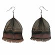Trendy Silver-Tone Natural Feather Earrings