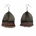 Trendy Silver-Tone Natural Feather Earrings