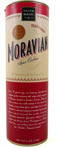 6 Packs or Tubes Moravian Spice Cookies all natural, no trans fats traditional Eastern... by Salem Baking Company