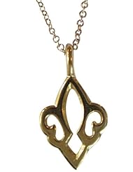 Dogeared Spirit Fleur De Lis Gold Dipped Reminder Wish Necklace