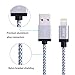 Atill 3Pack 3FT 6FT 10FT Lightning Cable Extra Long Nylon Braided Lightning to USB Charging Cord Charger for iPhone 6s,6, 6plus,6s plus, iPhone 5s 5 5c SE, iPad & iPod -White