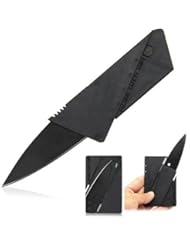 Matek (TM) Outdoor Portable Cardsharp Credit Card Safety Folding Knife Sharp Blade Black